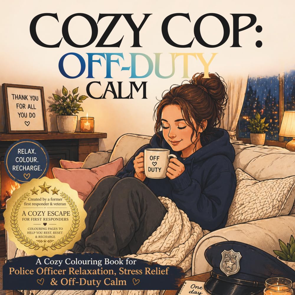Cozy Cop: Off-Duty Calm: A Cozy Colouring Book for Police Officer Relaxation, Stress Relief & Off-Duty Calm