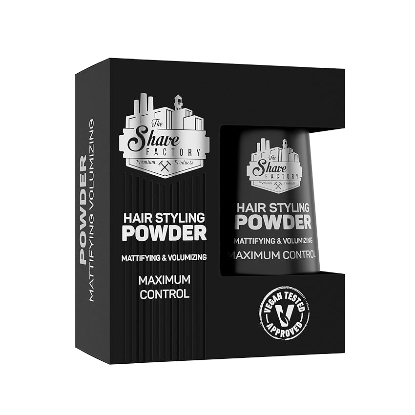 The Shave Factory Polvere per acconciatura, 20 g, colore nero