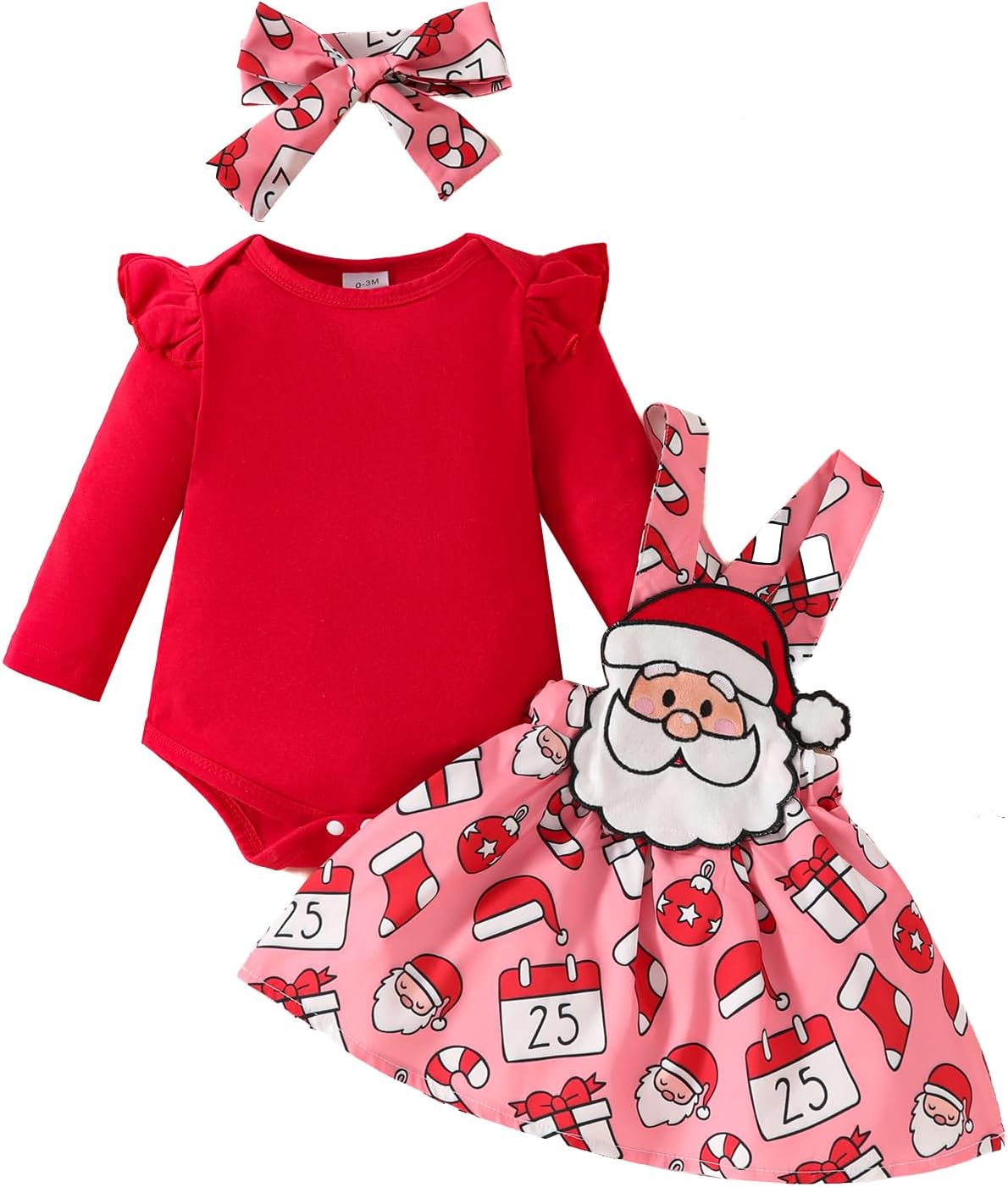 Afunbaby Baby Halloween Outfit Girl Long Sleeve Pumpkin Romper Suspender Dress Newborn Fall Winter Clothes