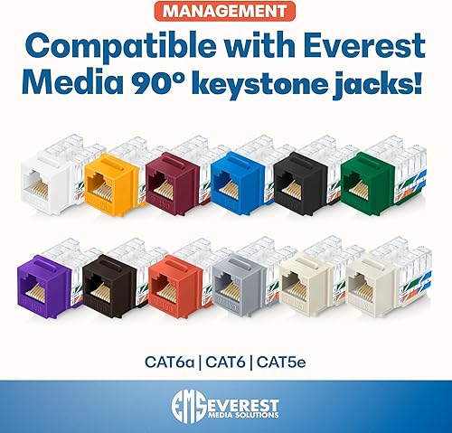 Miniatura 8 de Everest easyJACK - Herramienta Keystone de terminación de velocidad en ángulo de 90° - Herramienta de perforación de red ahorradora de tiempo - Para