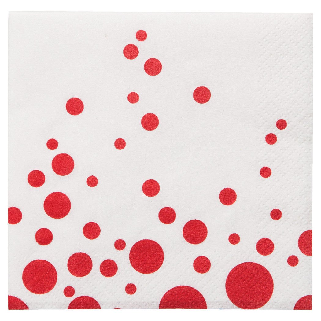 Creative ConvertingSparkle and Shine Beverage Napkins 16 Pieces, Red