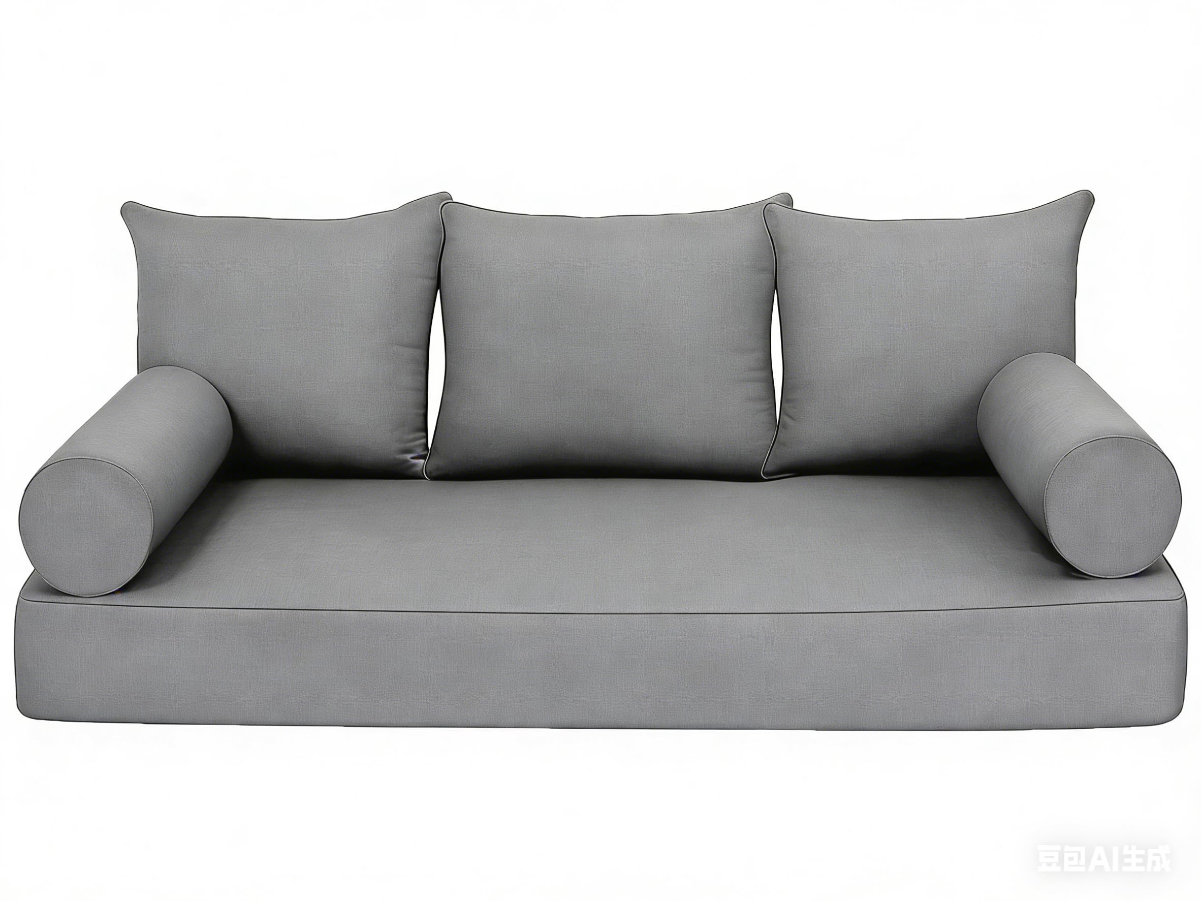 Photo 1 of Oslimea Patio Twin Daybed Cushion Cover Set, Grey, 6-Piece