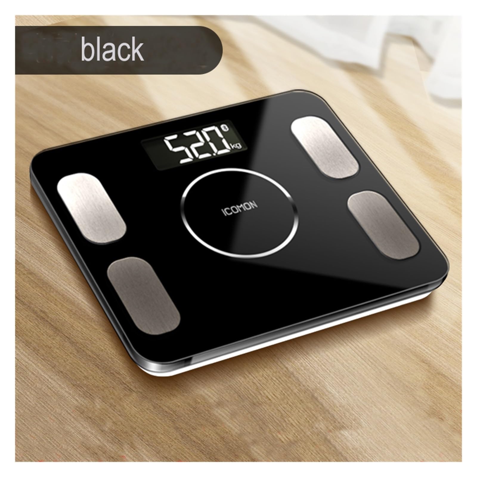 Báscula Inteligente For Grasa Corporal, Digital For Baño, De Peso For Suelo, Bluetooth, Balanza Electrónica Preciso FáCil De Leer(White)