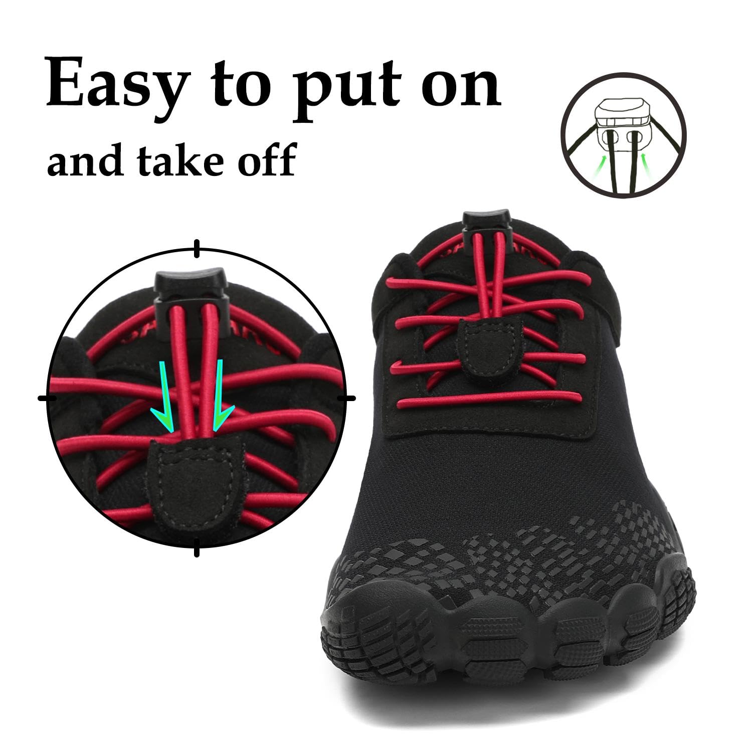 SAGUARO Zapatillas Minimalistas Barefoot Hombre Mujer - Ligeras Antideslizante Respirable - con Caja Tox Ancha y Suela Zero Drop — view 4