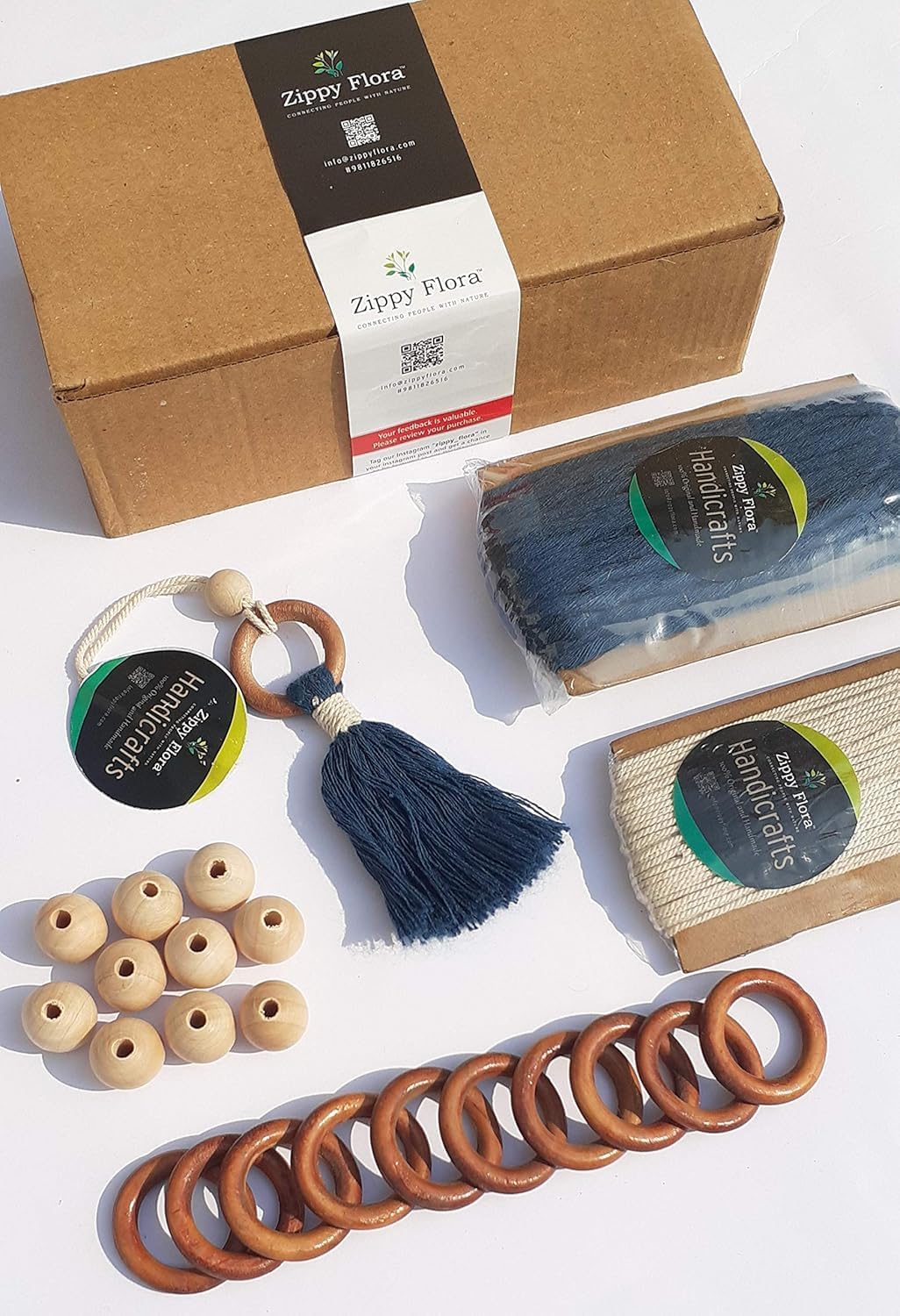 JVNX DIY Tassel Making Kit for Adults – Arts and Crafts Supplies for Handmade Home Décor Projects – Design 1