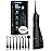 Hangsun Water Flossers for Teeth Cordless Rechargeable Dental Oral Irrigator Water Jet for Teeth Braces Care with 8 Jet Tips for Travel and Home Use (Black)