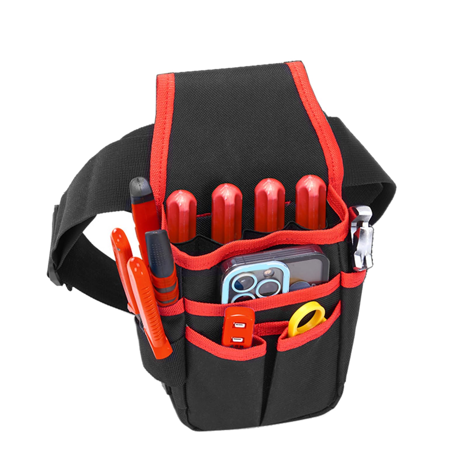 YHAILI Multifunctional Storage Bag Oxford Cloth Waist Pack Hardware Pocket Wrench Pliers Electrician Household Belt