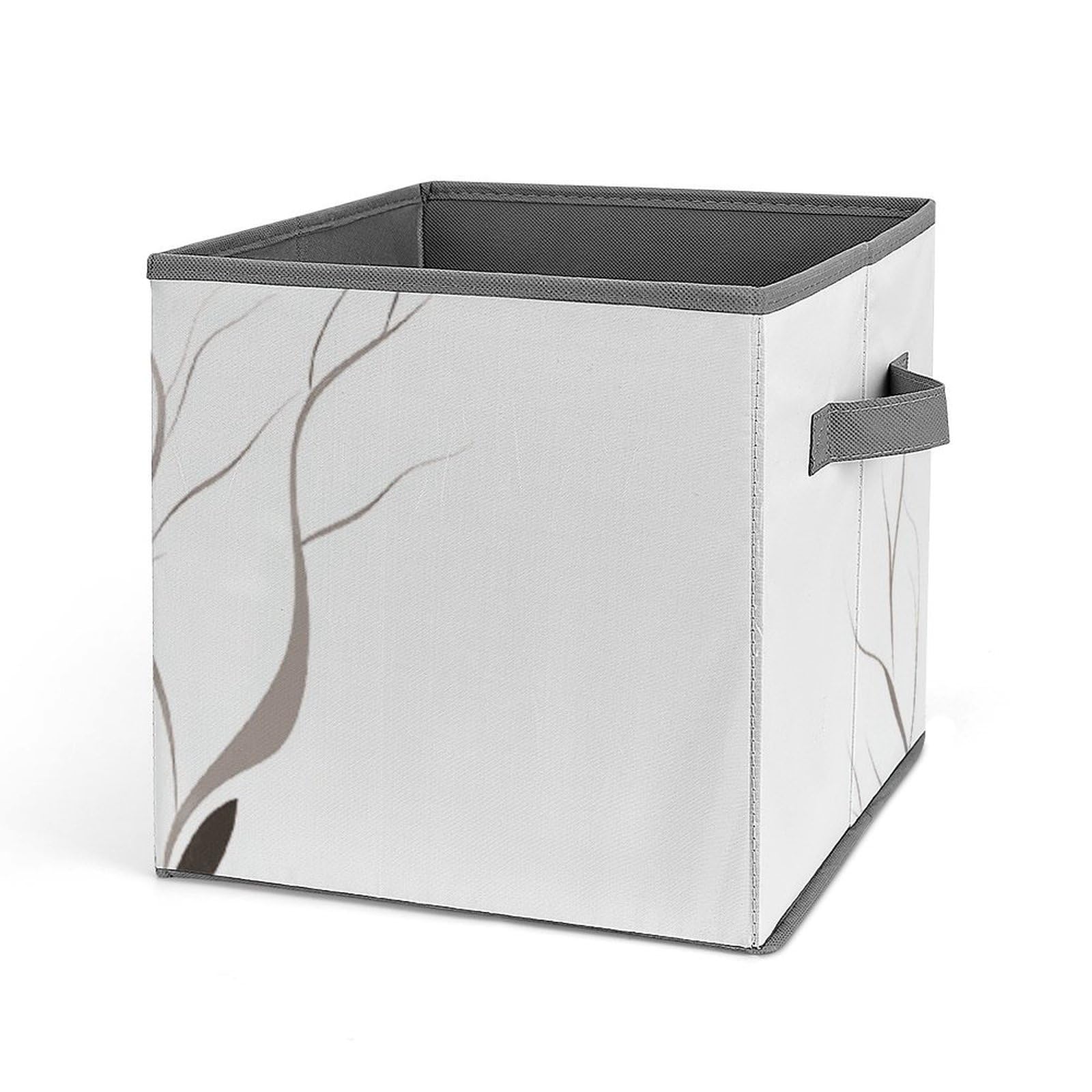 Boîte de rangement pliable bouleau avec poignée pour placard