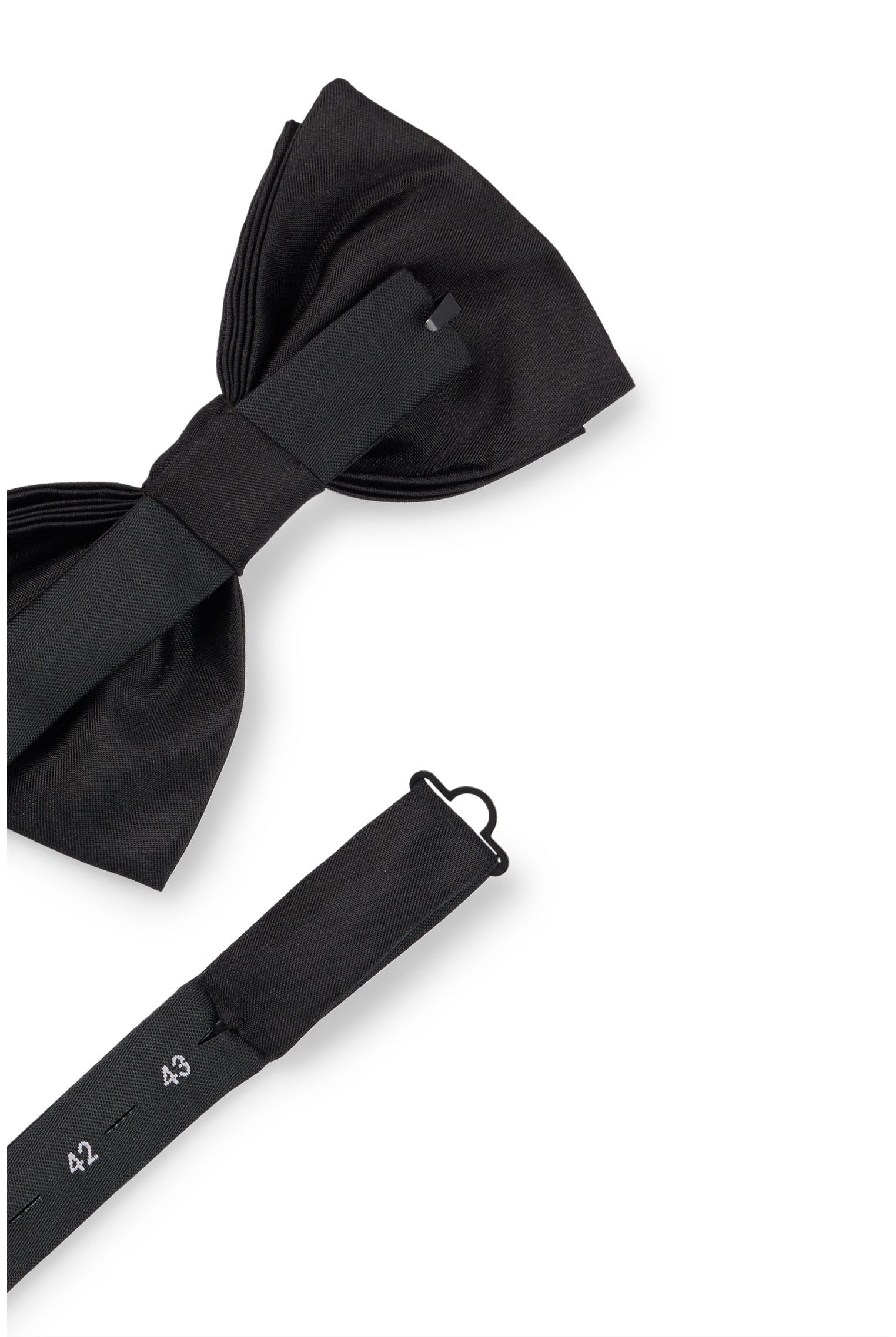 BOSS Herren H-BOW TIE In Italien gefertigte Fliege aus Seiden-Jacquard Schwarz Stck