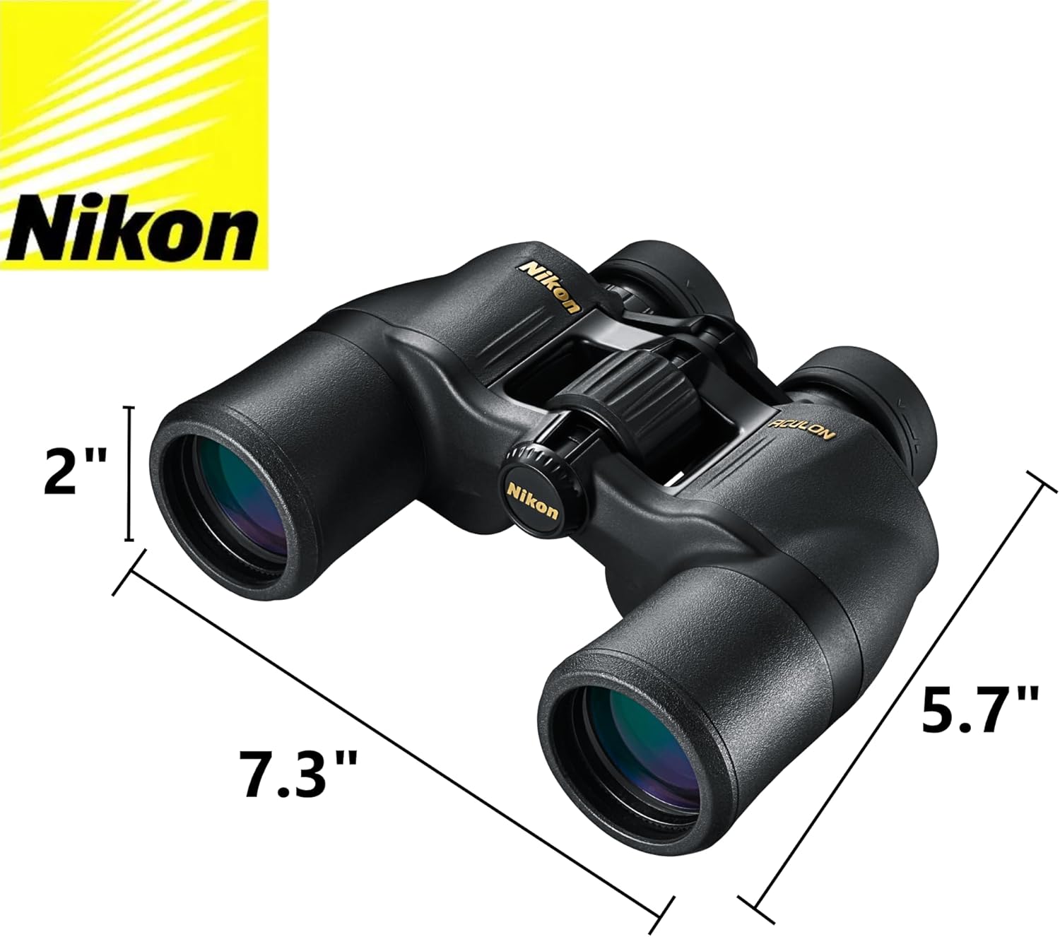Nikon Aculon A211 8x42 Binoculars (8245) Black Bundle with Nikon Lens Pen, Carry Case, Neck Strap, and Lens Cloth - High Powered Binoculars for Adults - Bird Watching, Hunting, and Travel Zoom - Image 2