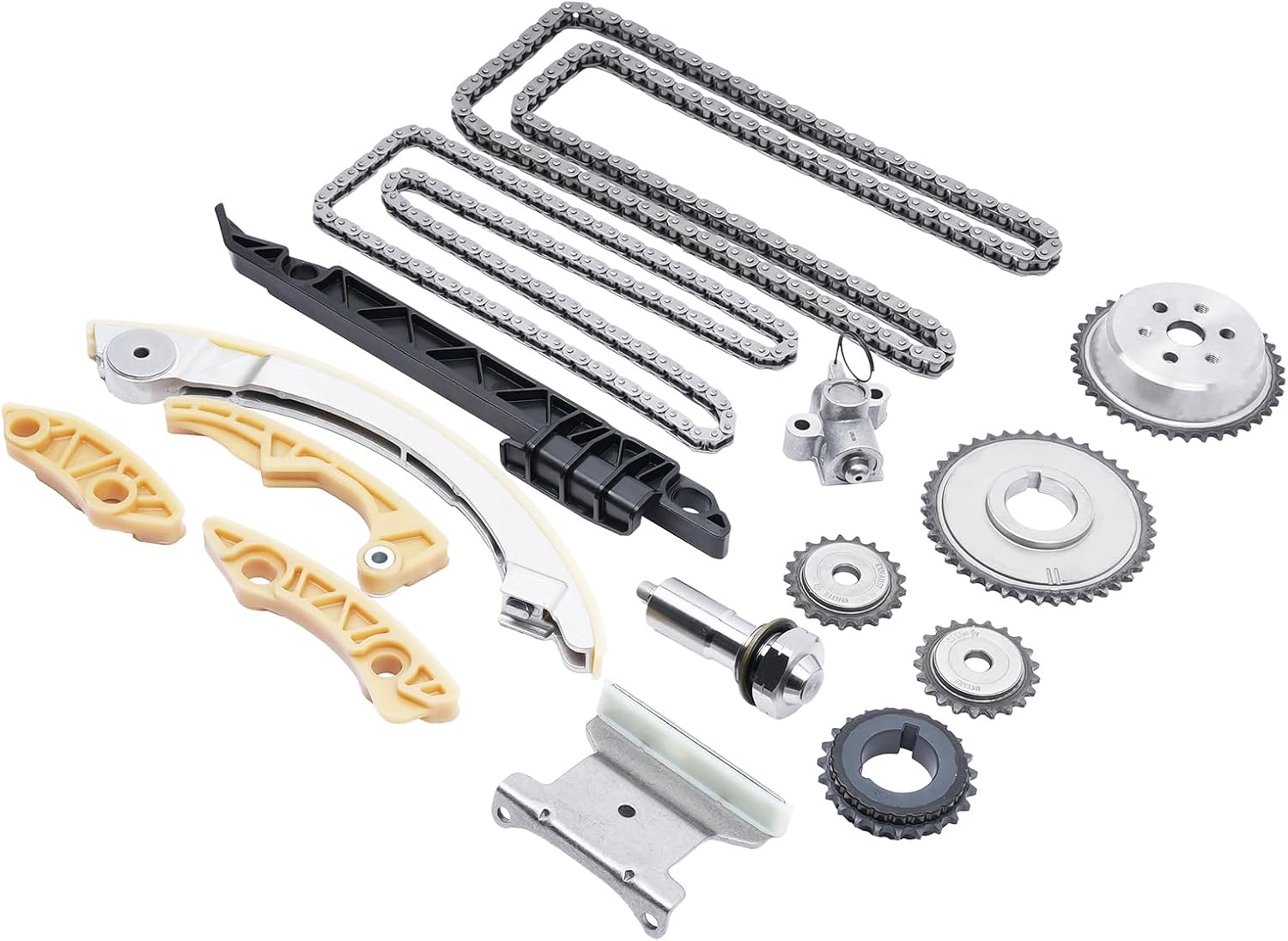 9-0753S Timing Chain Kit FITS FOR 11-15 LaCrosse/Regal, 12-15 Verano, FOR 12-15 Captiva Sport, 06-10 Cobalt, 10-15 Equinox, 06-11 HHR, 08-13 Malibu FOR 10-15 Terrain 2.0L 2.2L 2.4L L4 DOHC