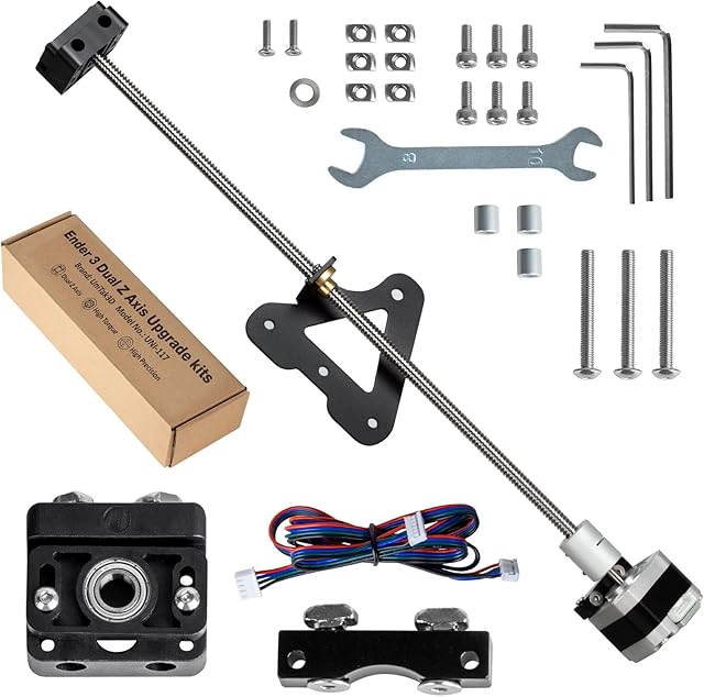 UniTak3D Ender 3 Dual Z Axis Upgrade Kit with T8 Lead Screw and High Torque Nema 17 Stepper Motor Accessories Compatible with Creality Ender 3 V2,Ender 3 Pro,Compatible with Voxelab Aquila 3D Printers