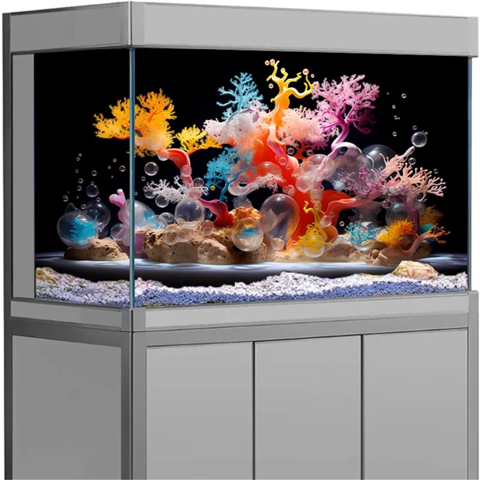 Etiqueta engomada del Fondo Acuario Efecto 3D