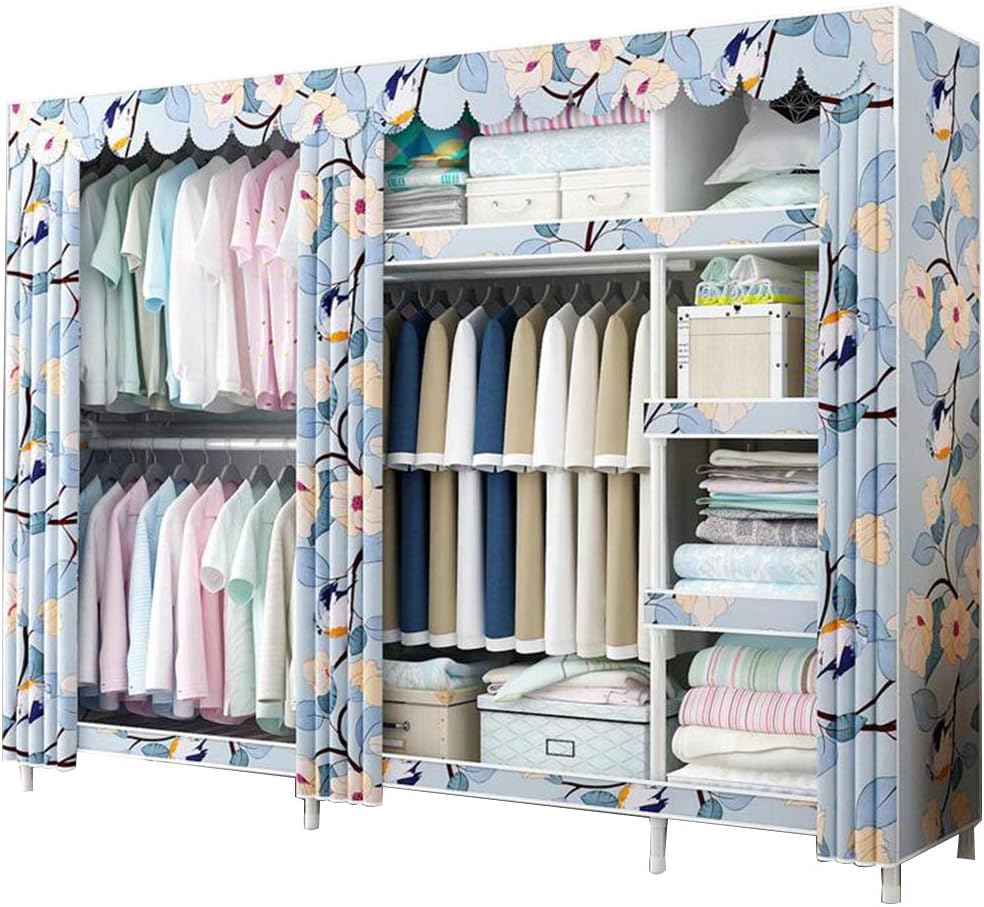 Cloth Wardrobe Clothes Closet, Portable Closet Wardrobe Storage Closet Standing Closet Fabric Cabinet Portable Wardrobe,C_210*172 * 45cm