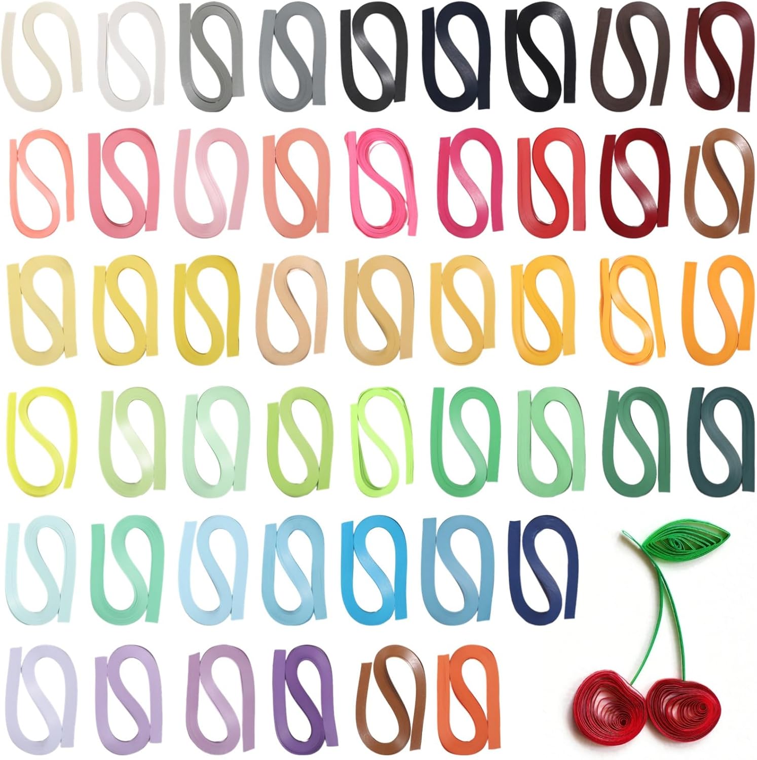 5880 Pcs Quilling Paper Strips 49 Colors, 21.2 in Long Quilling Strip with 0.2 in Width, Vivid Tone Art Paper DIY Craft Decor for Party Office Classroom Home