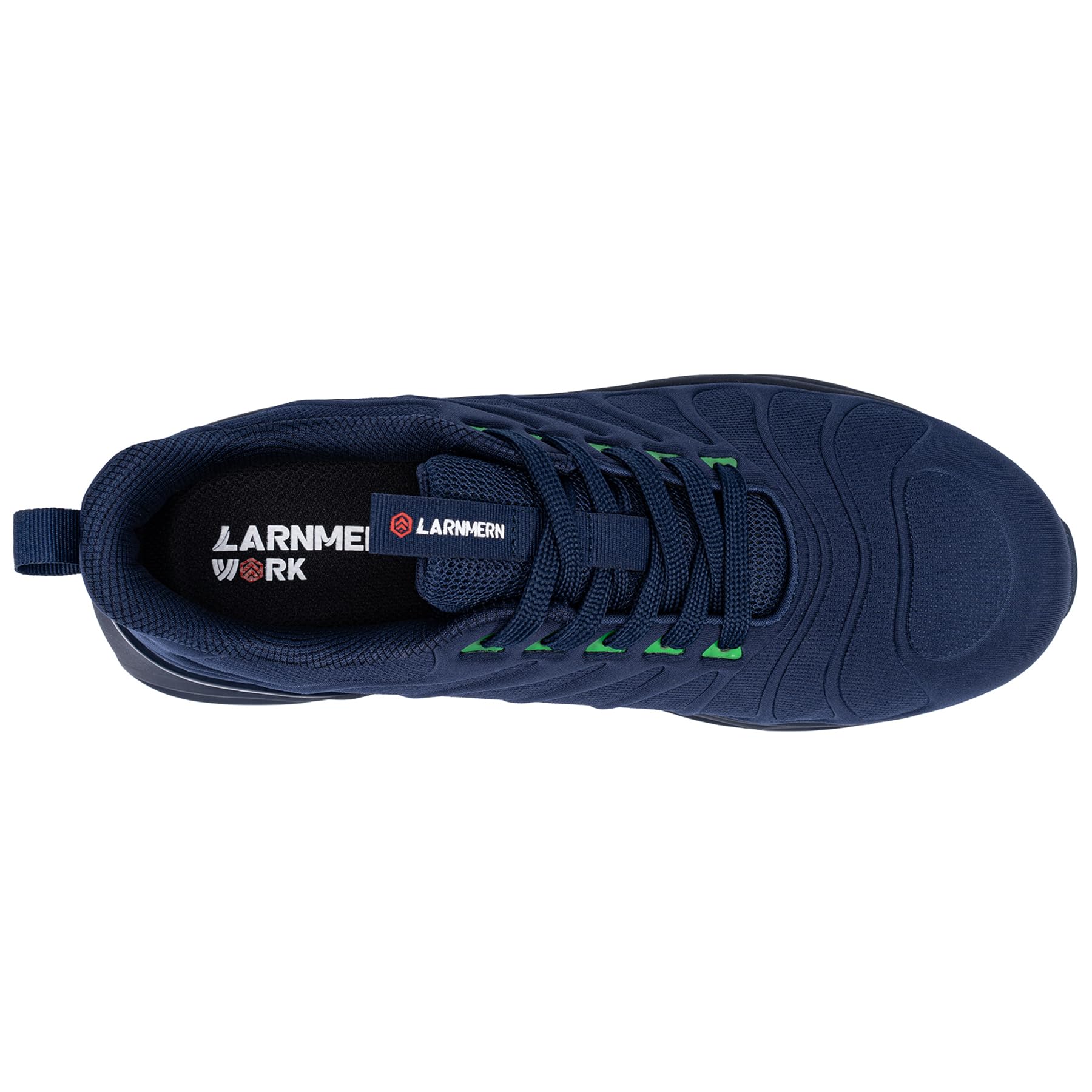 LARNMERN - Scarpe da lavoro da uomo, scarpe antinfortunistiche, ammortizzate, comode, con punta in acciaio, alla moda, traspiranti, leggere