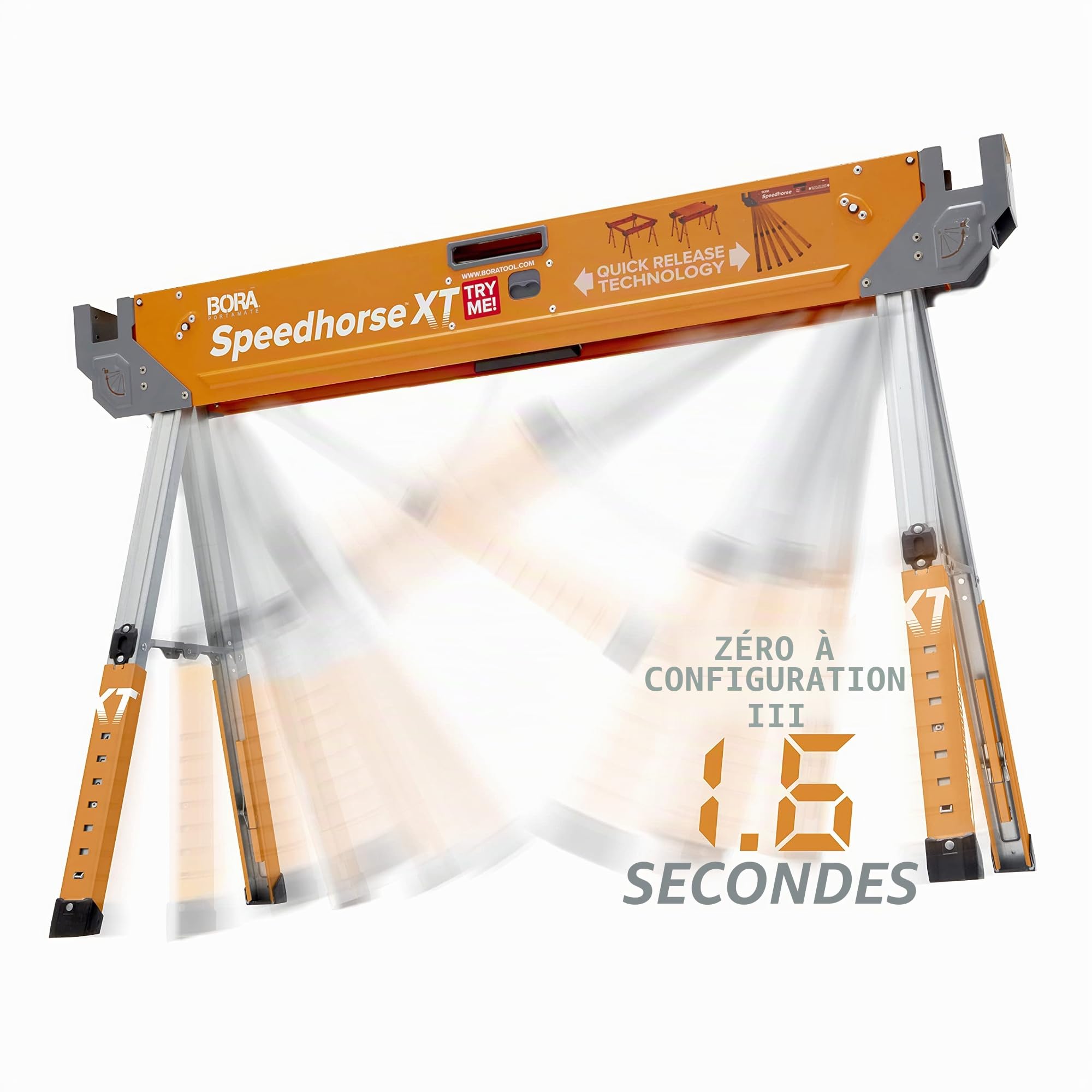 BORA Poramate Speedhorse XT Chevalet de sciage réglable en hauteur 680 kg Capacité 680 kg