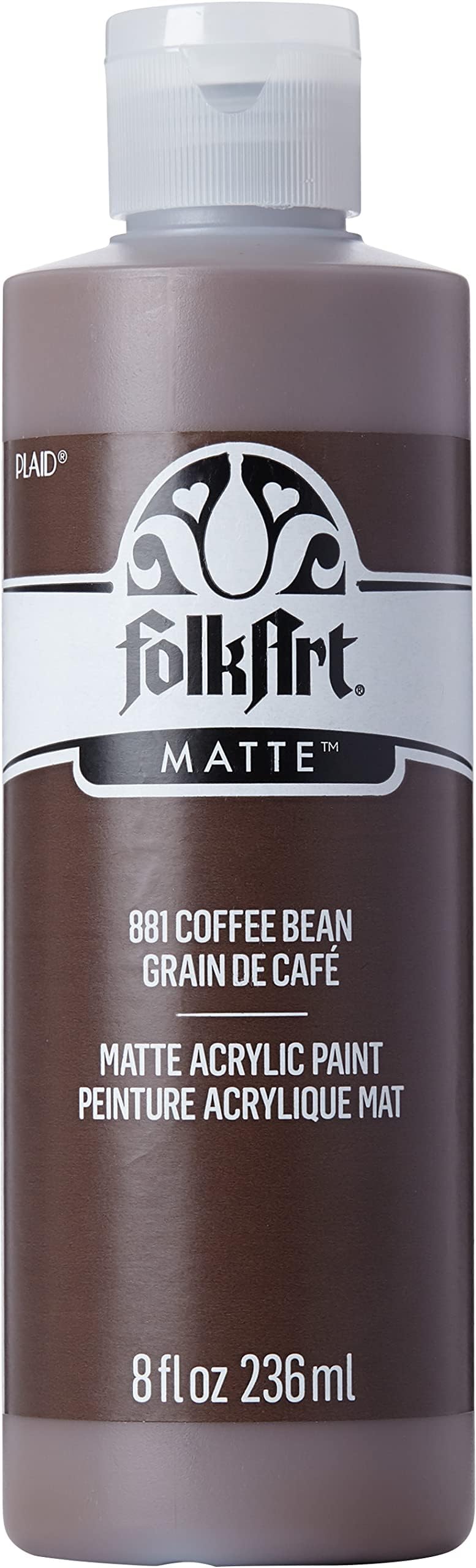 FolkArt Acrylic Paint, Coffee Bean, 8 Oz
