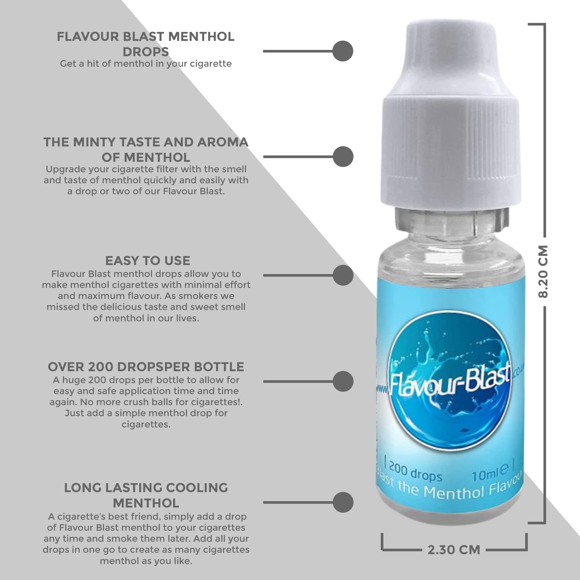 Buy Flavour Blast Menthol Drops for Cigarette Filters No Nicotine
