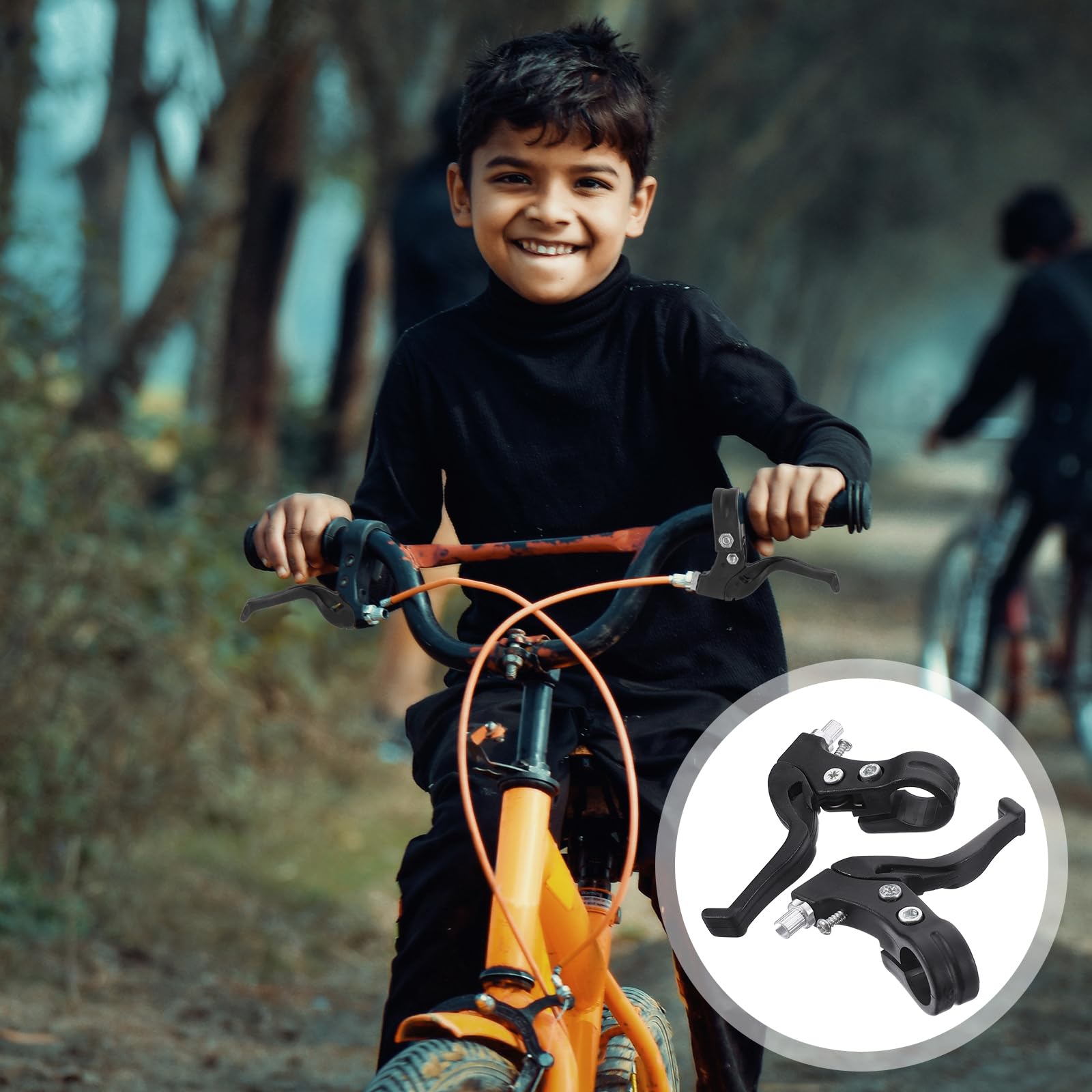 CLISPEED Bambini Bicicletta Leva del Freno Maniglia del Freno Bambini Bike Ciclismo Leve Ricambi Bici Accessori per Biciclette (Nero)