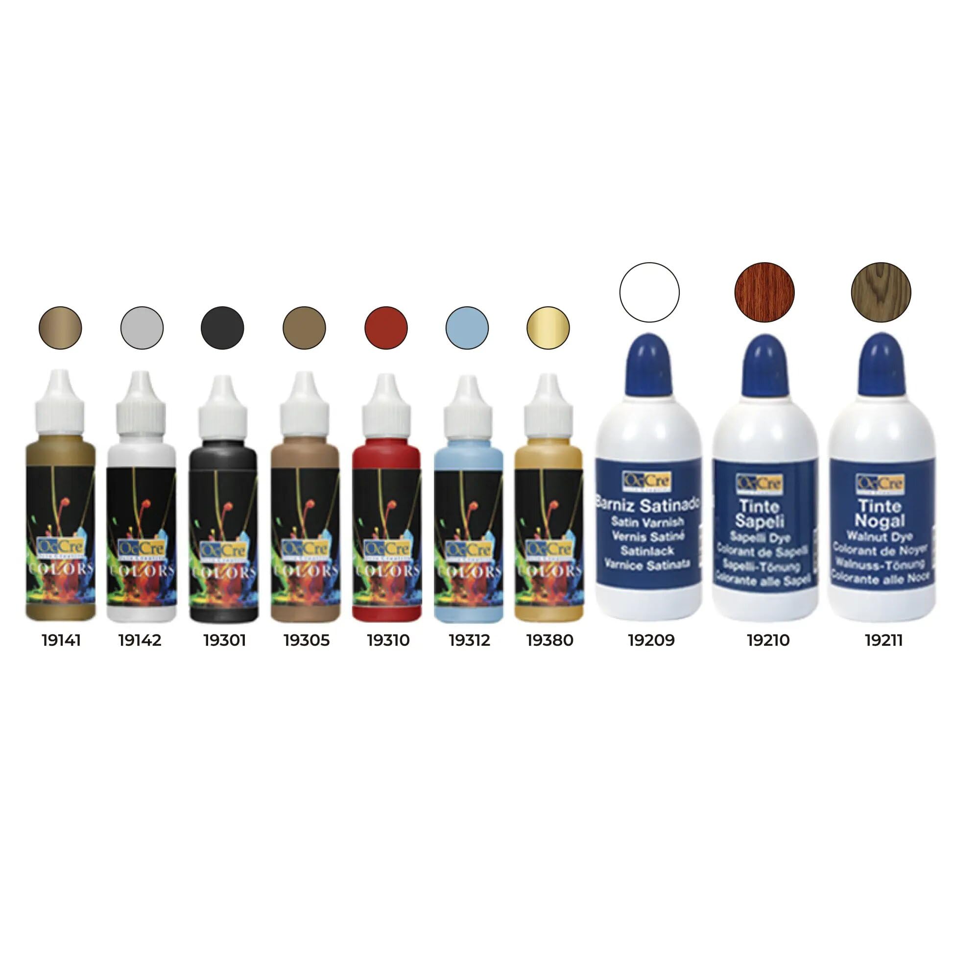 Occre 90517 Ref. Candelaria Acrylic Paint Pack - 7 X 30 Ml + 3 X 100 Ml