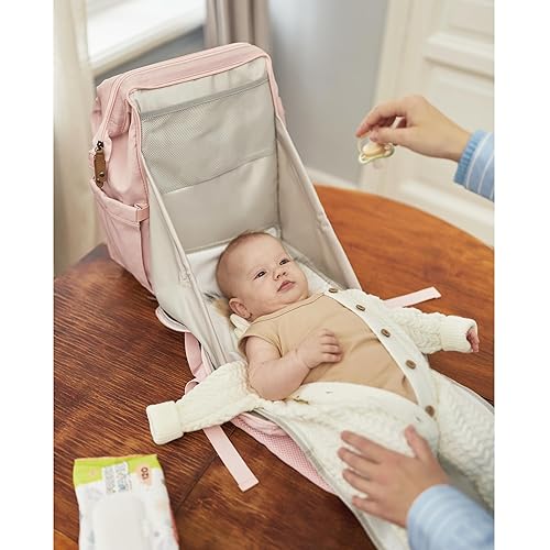 Miniatura 5 de Mochila para pañales, bolsa de pañales multifunción con cambiador, bolsas de pañales para bebés para niños y niñas, elegante mochila de viaje de