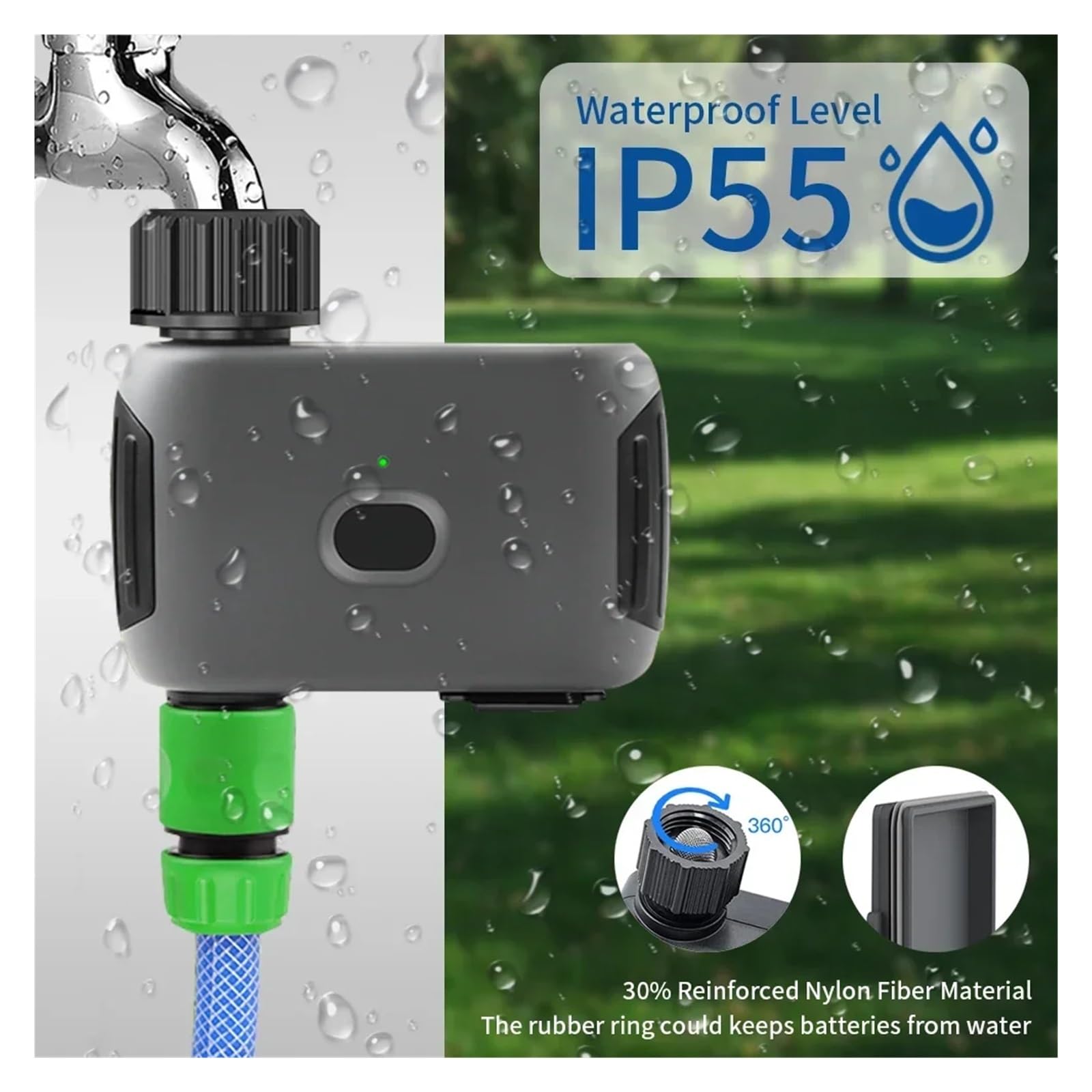 Bewässerungssteuerung. Bluetooth Garten Wasser Timer Regen Verzögerung Programmierbare Automatische Sprinkler Tropf Bewässerung Ventil Wassertimer(1Pcs)