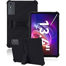 Silicone Case for VekfulPC T60 Pro 13.4 inch Android 15 Table with Full Coverage,toergy Shockproof, Anti-scratch, Adjustable Stand, and Soft Silicone Cover,Black