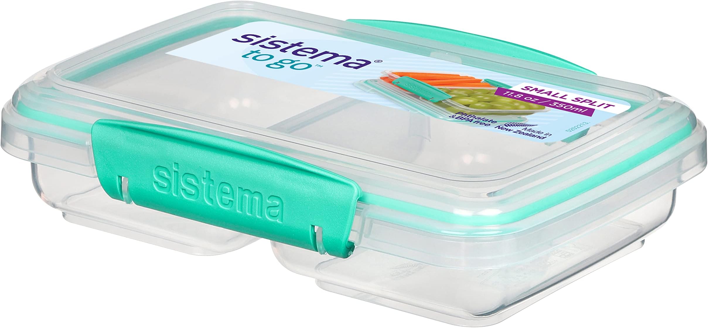 Small Split TO GO Food Storage Container | 350 ml | Lunch Box with Compartments | BPA-Free | assorted colors