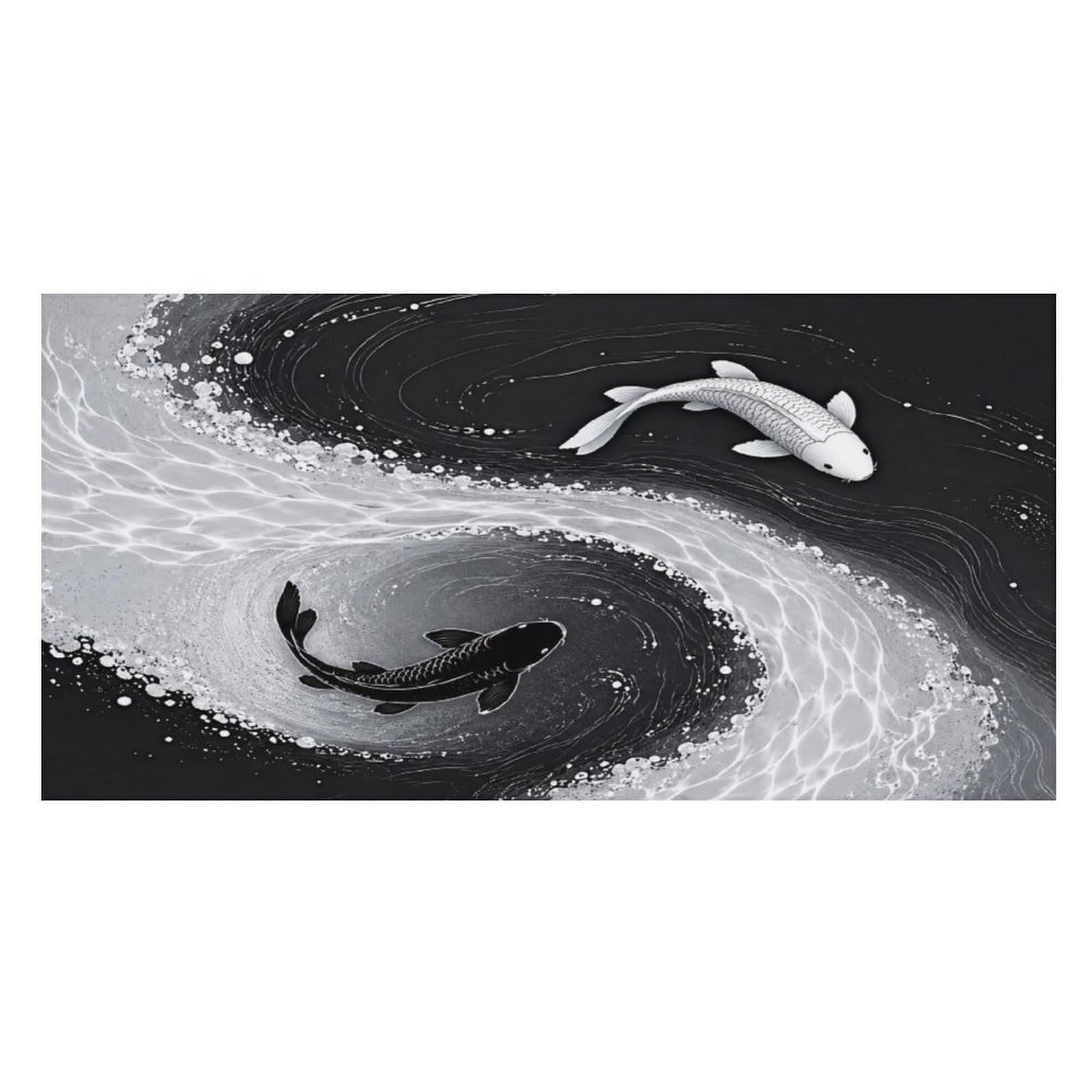 Anceky Yin Yang Koi Fish Oversized Beach Towel Quick Dry Sand Free Microfiber Travel Towel Lightweight Multi Purpose Beach Blanket Pool Gym Bath Towel 63x31 in