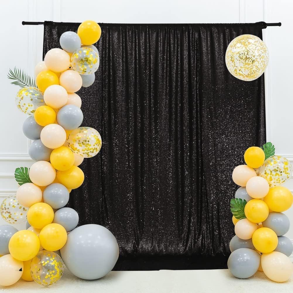 2Pieces Sequin Backdrop 2ftx8ft(60x243cm) Shiny Seamless Photo Booth Curtain for Party Wedding Decoration Photo Background, Iridescent — view 164