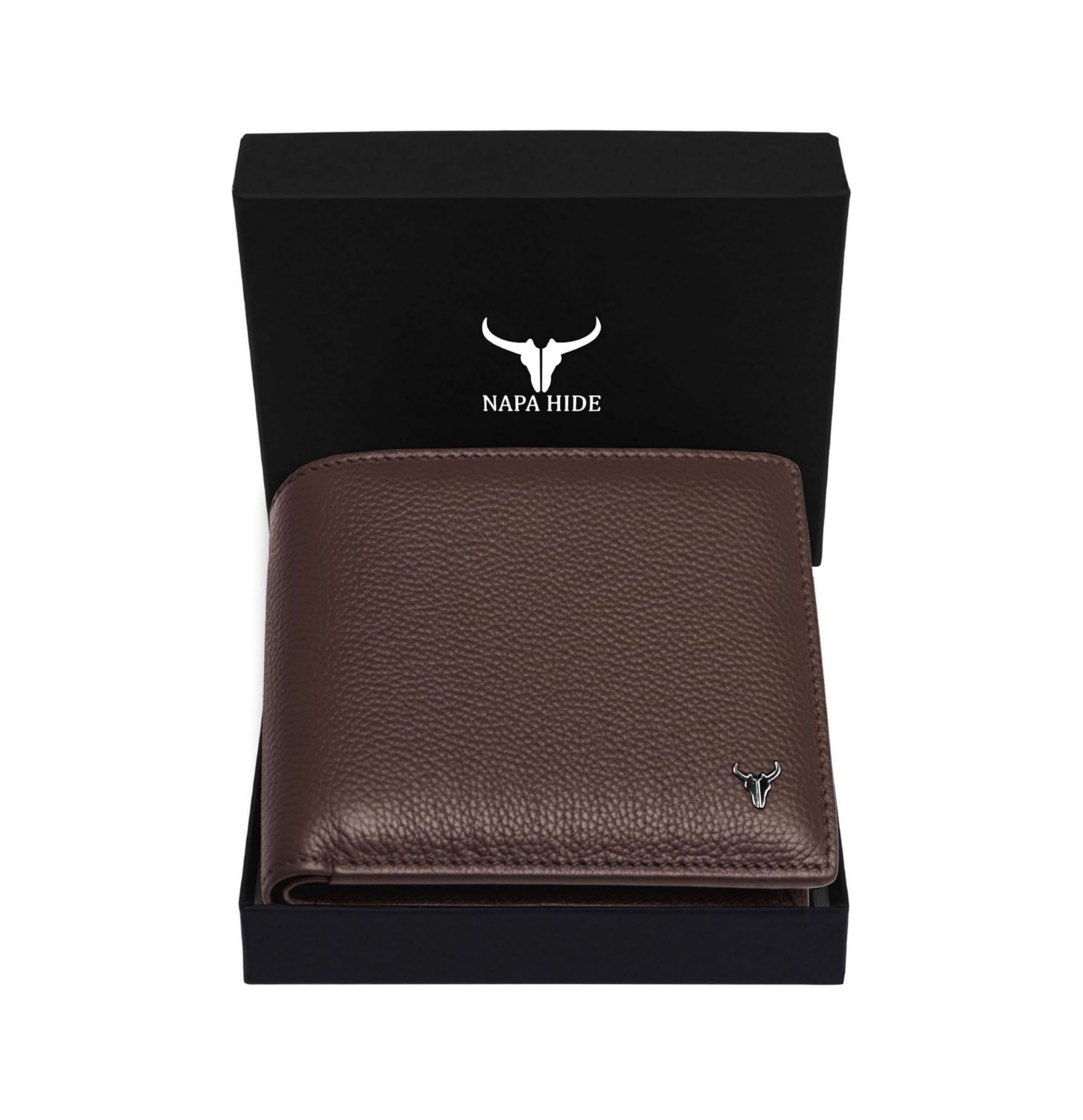 napa hide Top Grain Genuine Leather Wallet for Men (Brown)-picture-10
