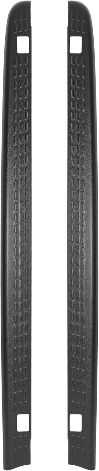 ECOTRIC 6'6" Truck Bed Rail Caps Cover Compatible with 2007-2014 Chevy Chevrolet Silverado 1500 2500 HD 3500 HD Replacement for 72-41104 BedRail Caps with Stake Holes Black