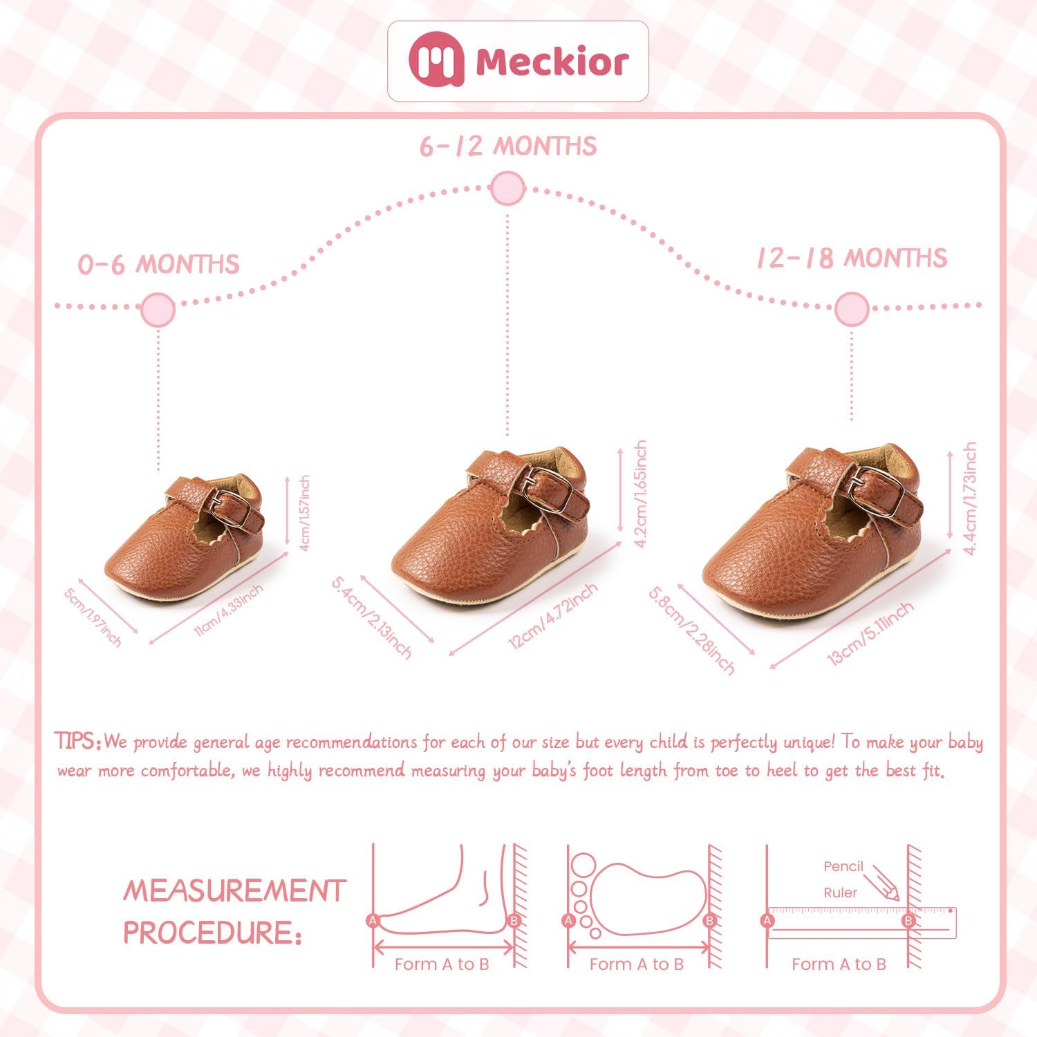 Meckior Infant Baby Girls Soft Sole Bowknot Princess Wedding Dress Mary Jane Flats Prewalker Newborn Light Baby Sneaker Shoes - Image 6