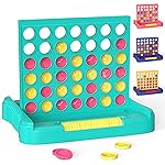 Pup Go 4 in a Row Game, Classic Family Board Game for Kids & Adults, Perfect Educational Toy for Boys Girls Ages 3-8, Portable 2-Player Strategy Games for Travel, Foldable with 6 Spare Discs Green