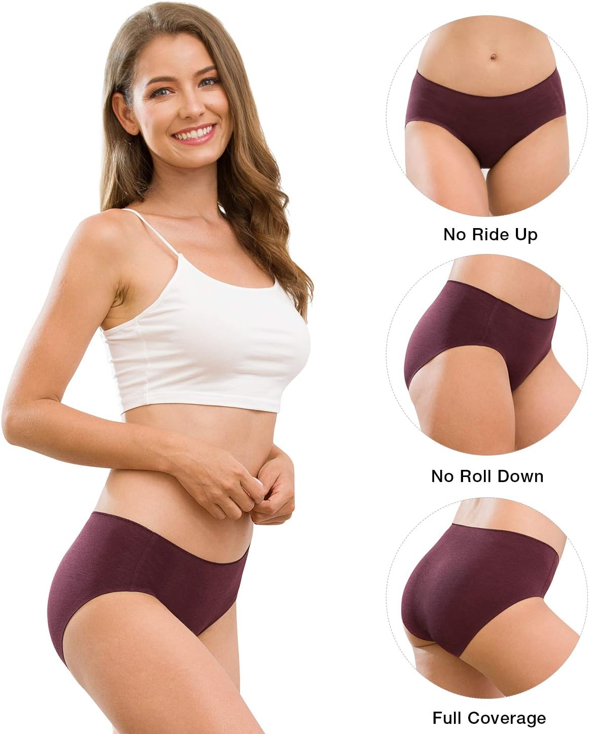 Altheanray Womens Underwear Cotton Underwear for Women Seamless Hipster Bikini Briefs Panties 6 Pack - Image 2