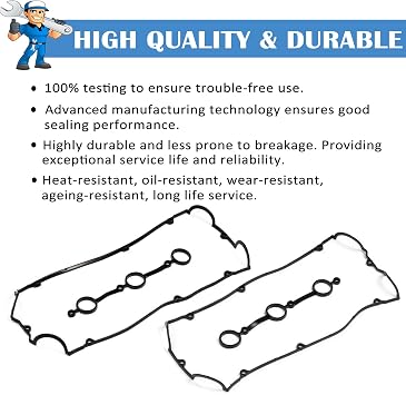 Gasket Compatible for Kia, Valve Cover Gasket Set for Santa Fe XG300 XG350 Sedona Sorento Amanti 3.5L V6 2001 2002 2003 2004 2005 2006