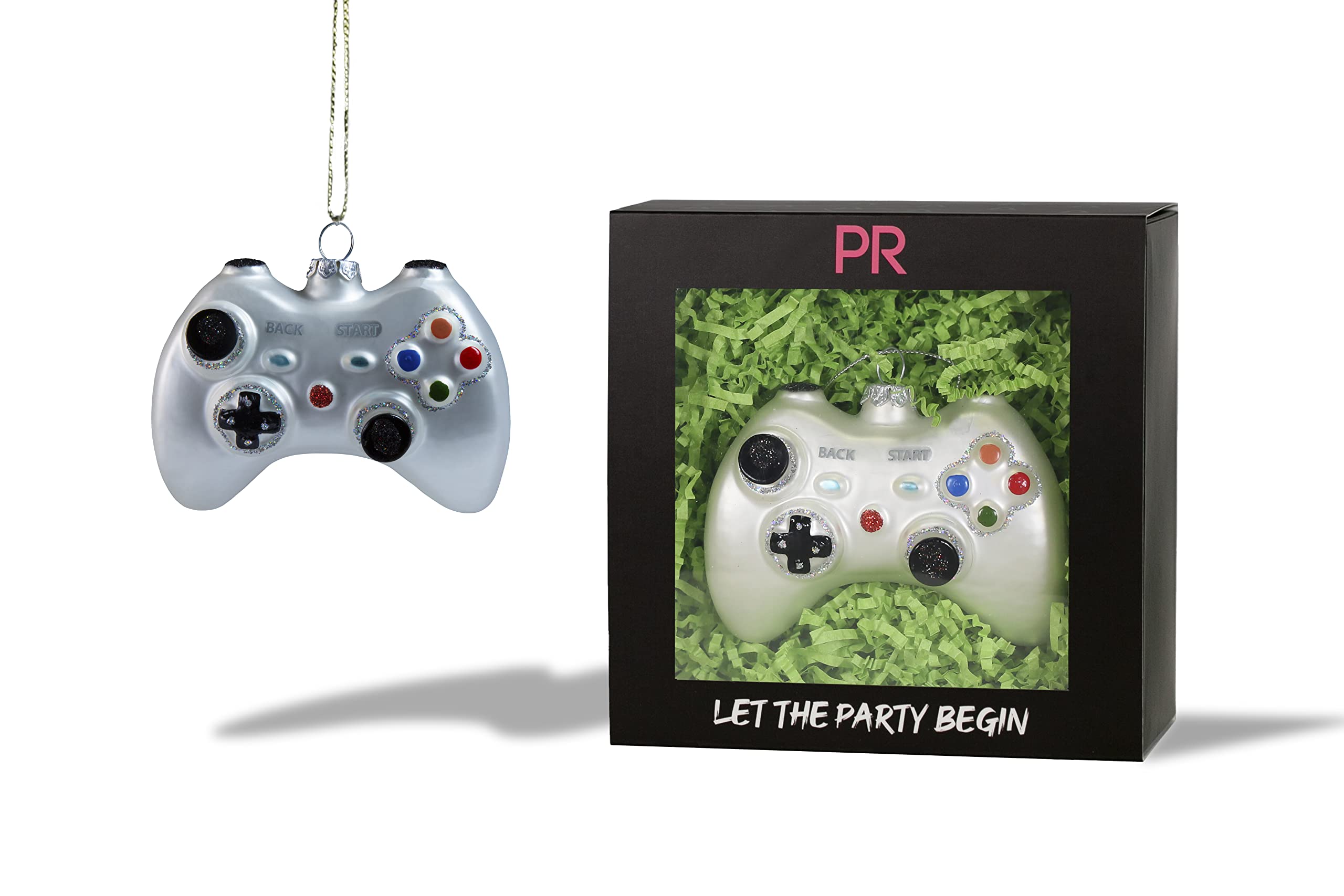Party Rock Ornaments | White Video Game Controller | Entertainment Collection