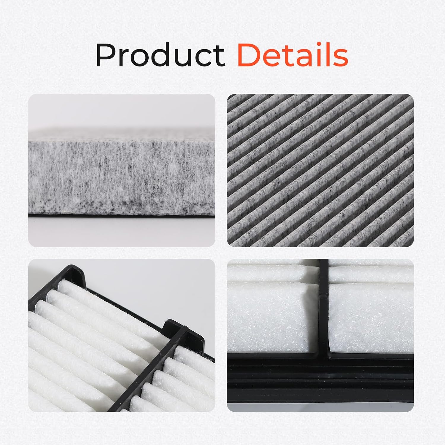 17220-5J6-A10 Engine Cabin Air Filter Set Compatible with Honda Pilot 2016-2022, Passport 2019-2025, Ridgeline 2017-2025, Acura MDX 2016-2020 Replaces 80292-SDA-A01 80292-T0G-A01