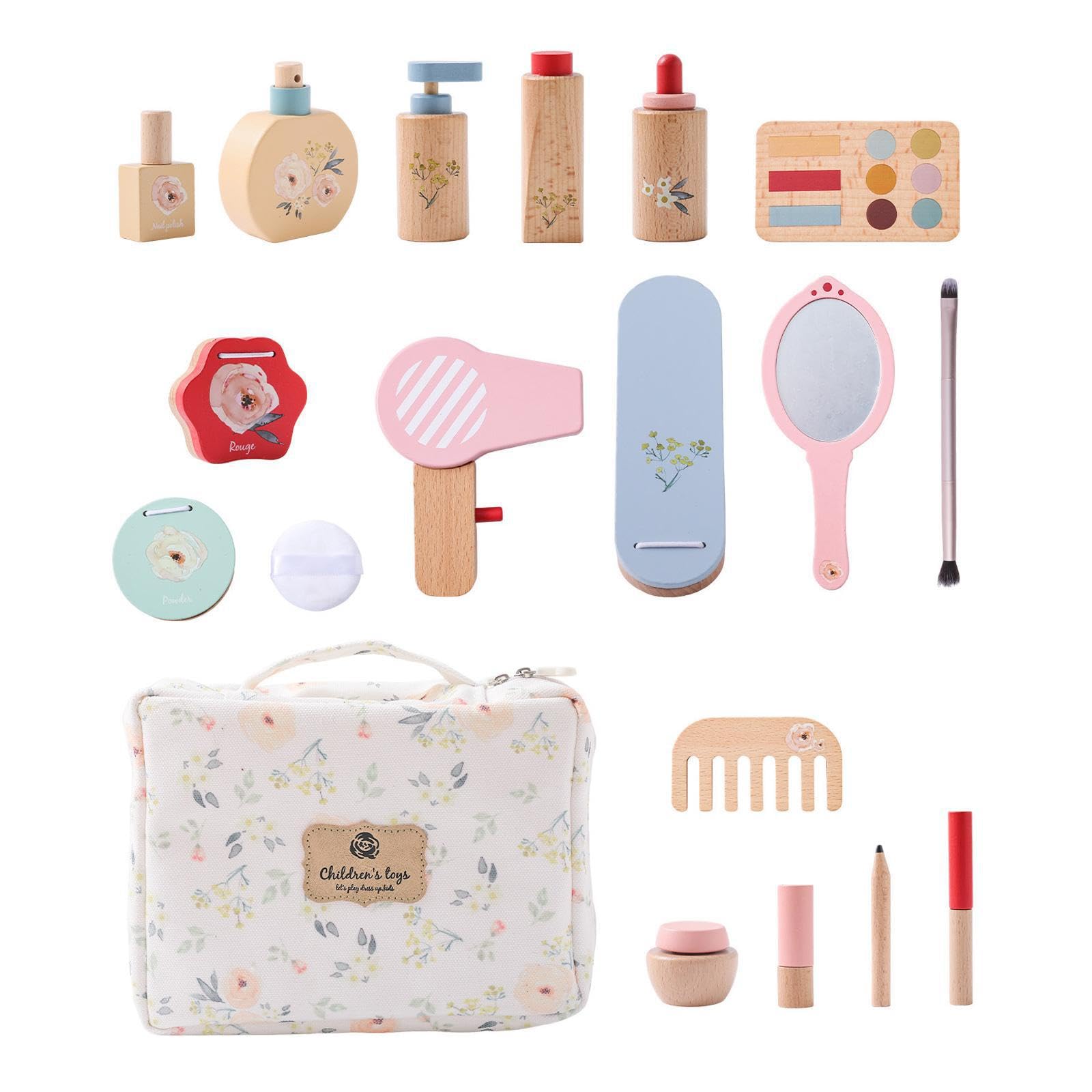 Kits de Maquillage en Bois pour Jeux d'imitation, offrant Une expérience captivante grâce à Un Ensemble Complet de Simulation. Kits de Maquillage en Bois pour