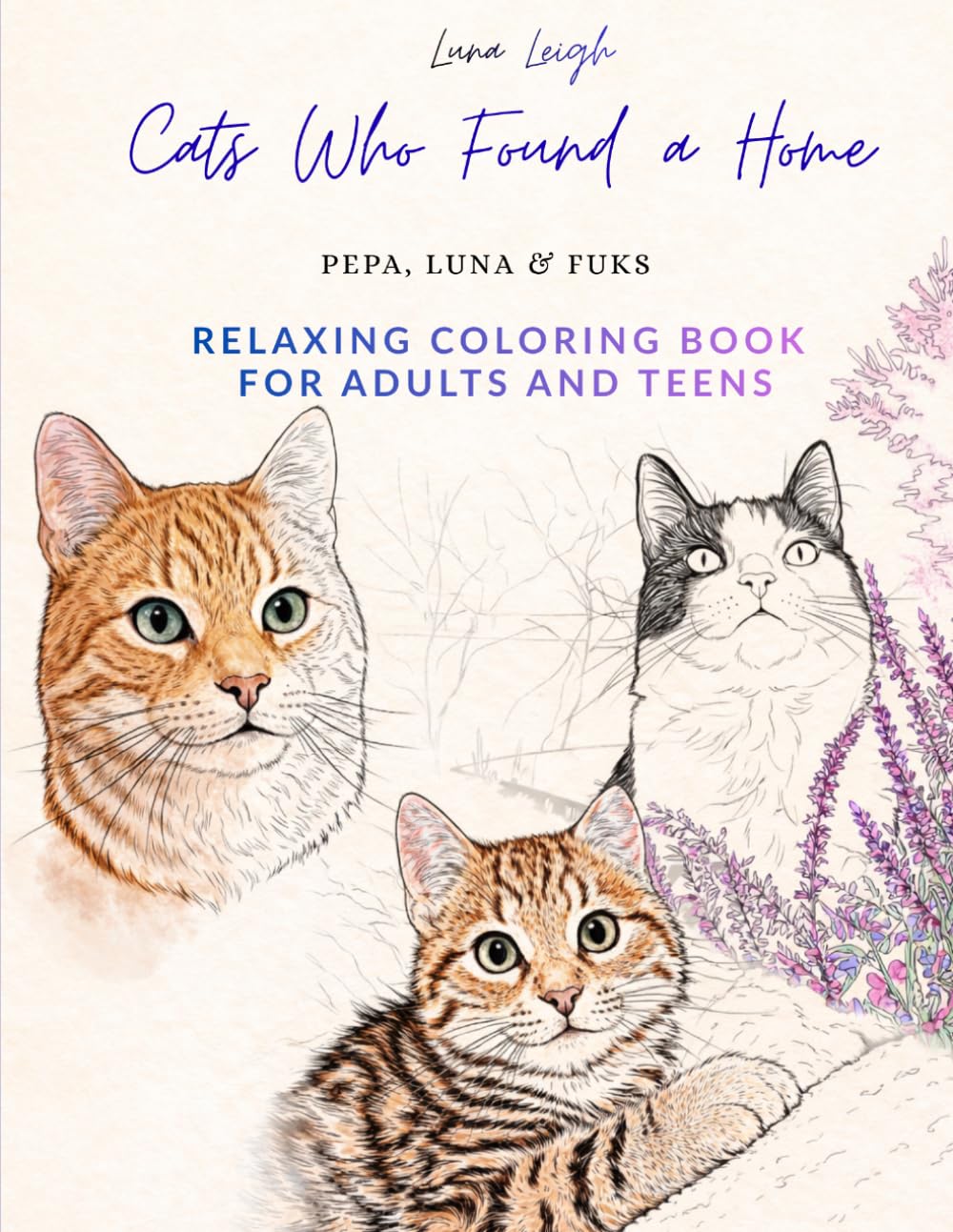 Purring Stories: Relaxing Coloring Book for Adults and Teens
