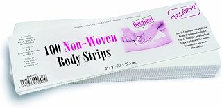 Depileve Body Wax Strips - Hair Removal Waxing Strips for Legs, Arms, Underarms and Bikini - Nonwoven - Pack of 100