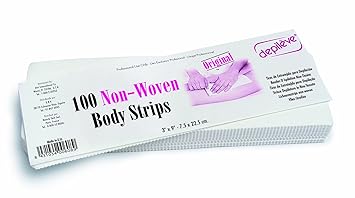 Depileve Body Wax Strips - Hair Removal Waxing Strips for Legs, Arms, Underarms and Bikini - Nonwoven - Pack of 100