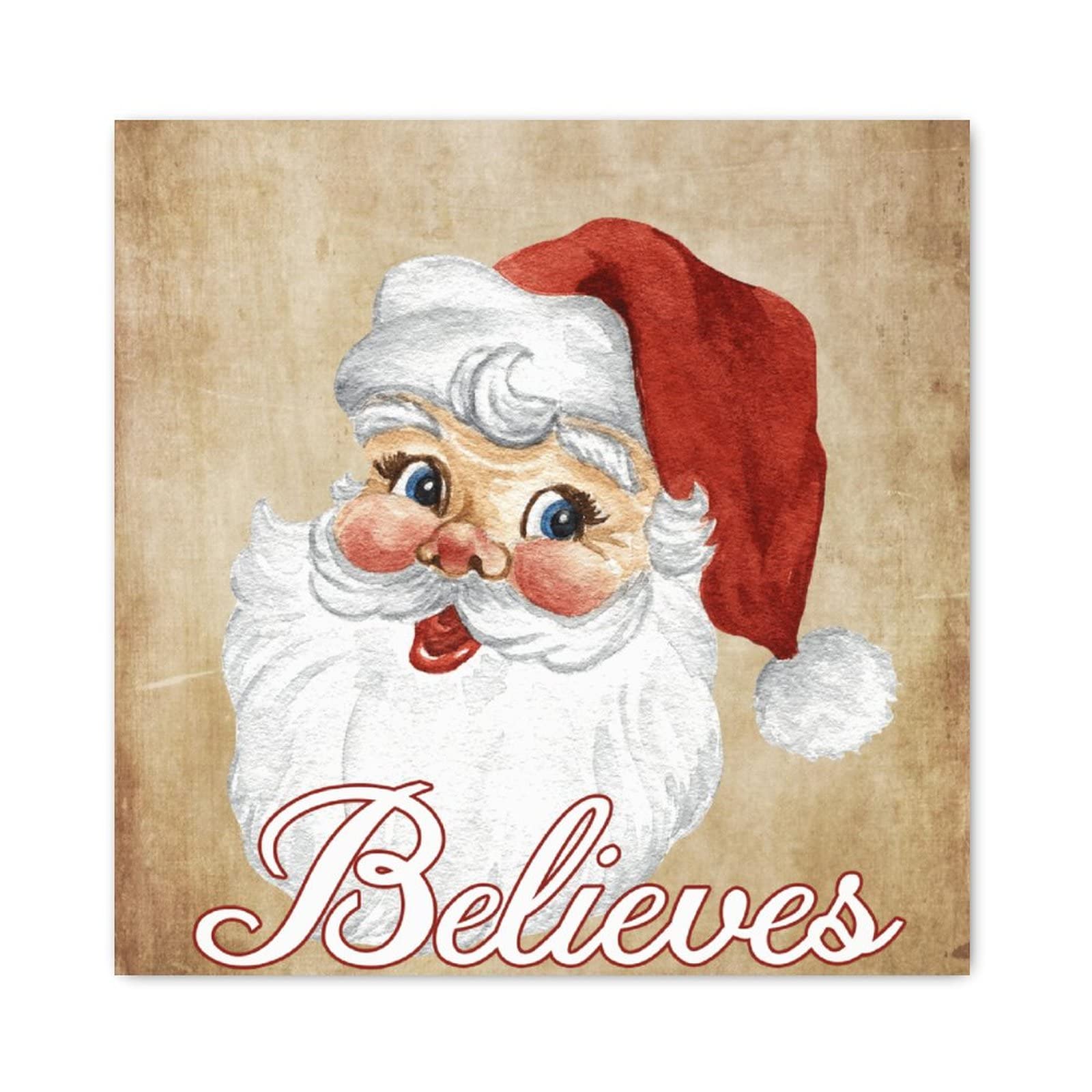 Cadre en bois Noël Believes Santa de qualité supérieure