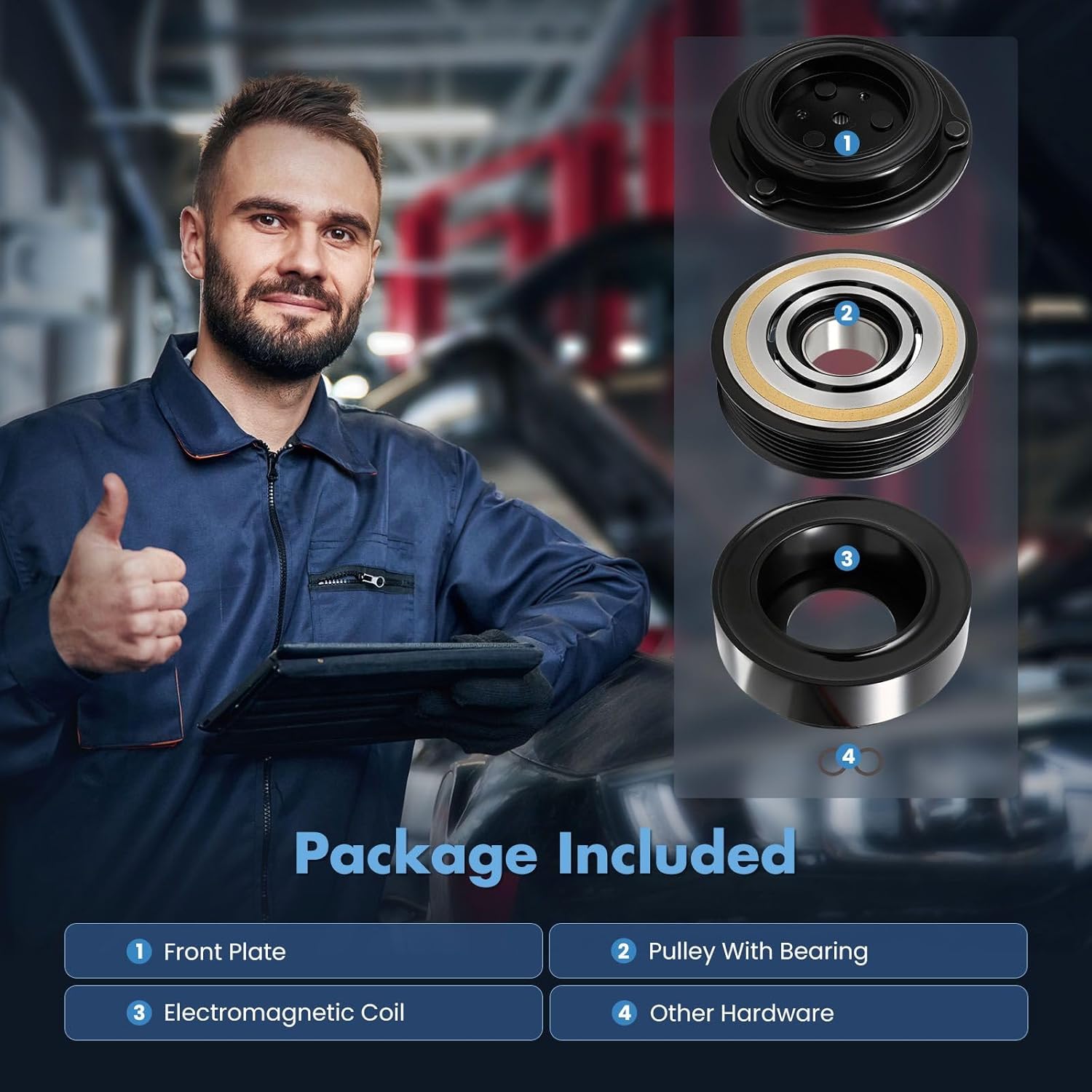 ECCPP A/C Compressor Clutch 2006-2009 for Ford Fusion 2.3L 2006-2011 for Mercury Milan 3.0L AC Clutch