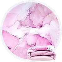 Vista 1 de Violet Mist Toallas de playa de microfibra de gran tamaño, redondas, teñido anudado, sin arena, de secado rápido, hippie, bohemio, circular, toalla