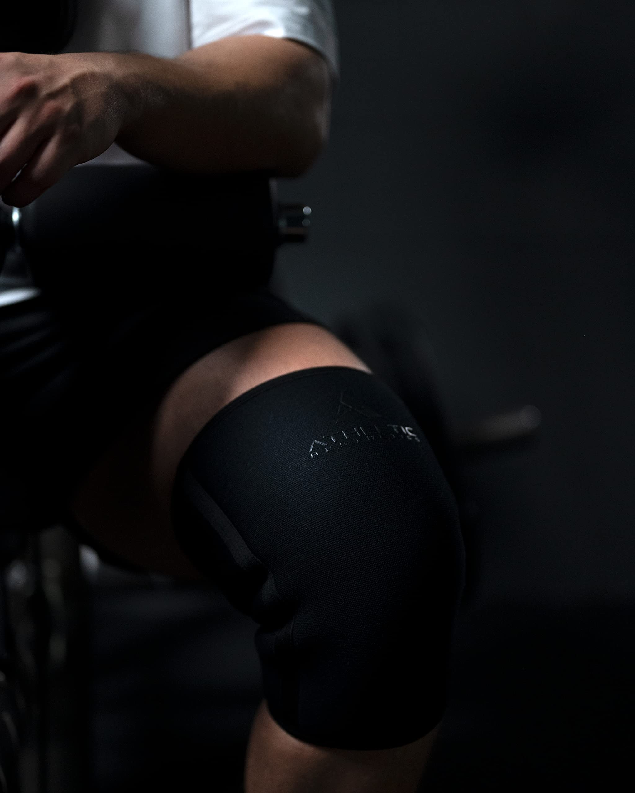 ATHLETIC AESTHETICS Genouillères (par paire) pour musculation et bodybuilding – Genouillères en néoprène 7 mm pour squats, fitness, haltérophilie et entraînement des jambes – Pour homme et femme