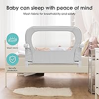 Vista 5 de Barandilla protectora para cama de bebé para niños pequeños - Rieles laterales de cama de 35.1" para niños pequeños para cuna, individual