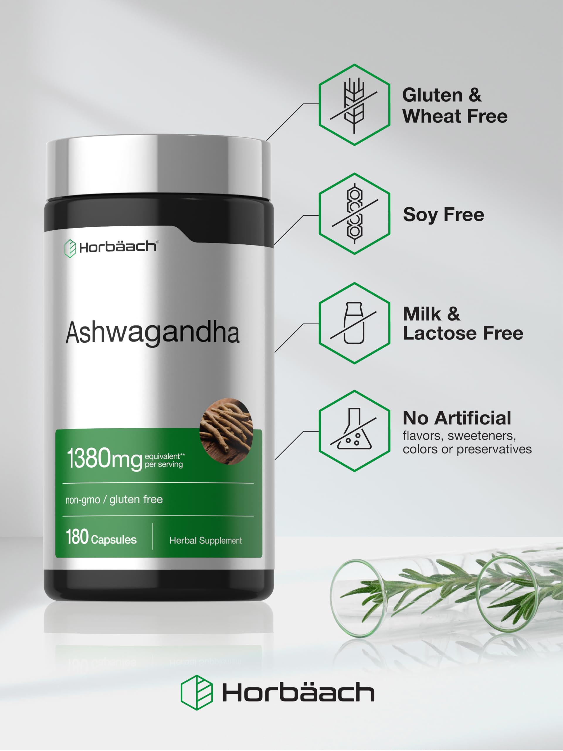 Horbäach Ashwagandha Root Supplement | 180 Capsules | for Women and Men — Amazon image 5