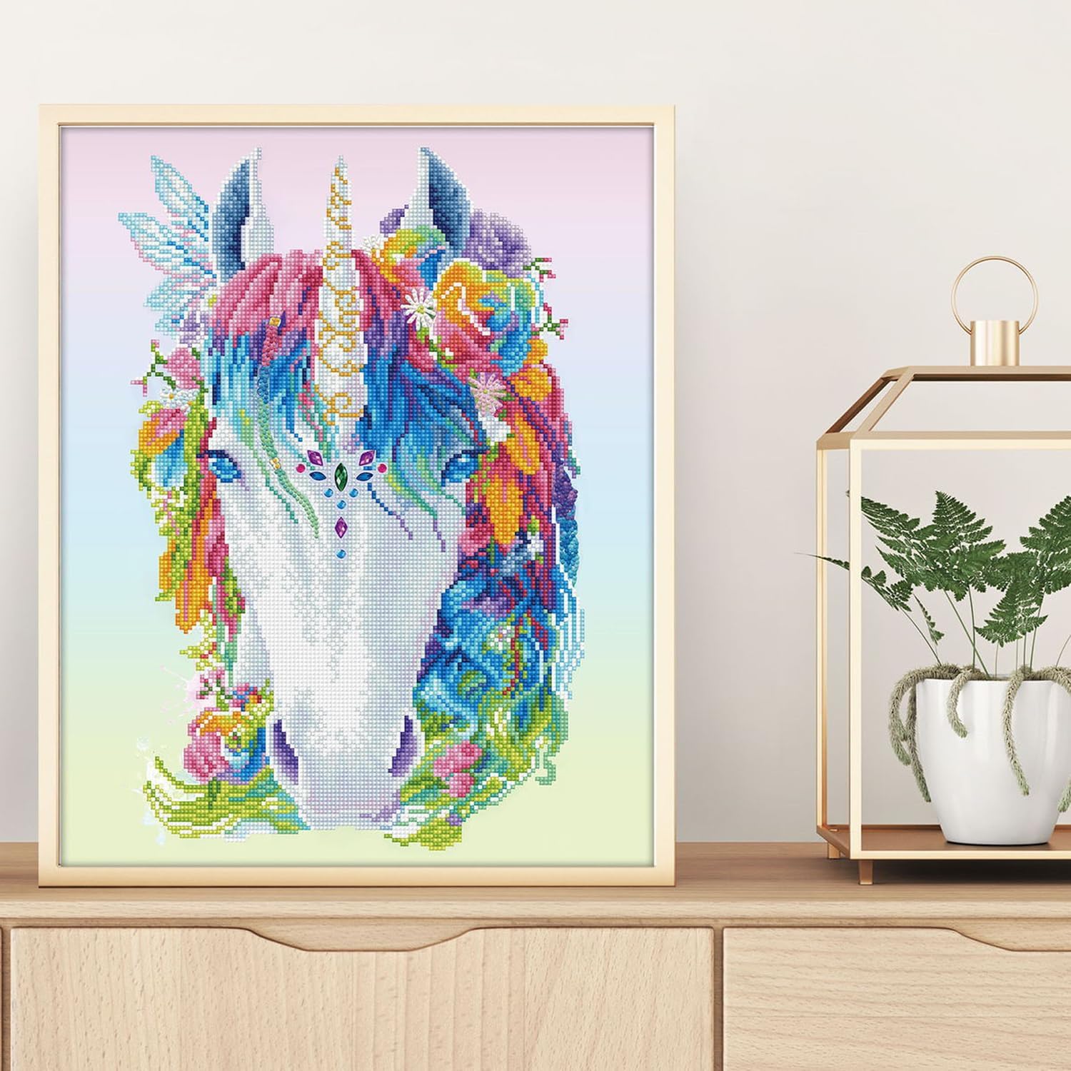 DIAMOND DOTZ Mystic Unicorn Diamond Painting Kits for Adults - Diamond Art Kits a Relaxing Creative Craft Kit with Dotz Gems 16.1x20.1